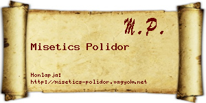 Misetics Polidor névjegykártya